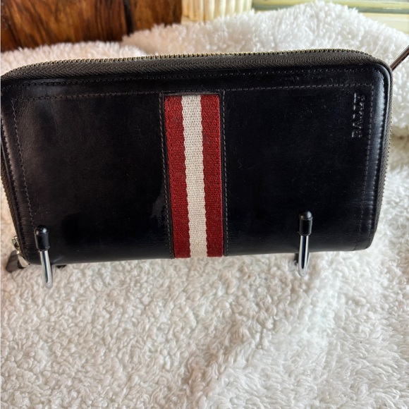 BALLY Baliro Leather Zip Around Wallet Color Multi - Picture 2 of 16